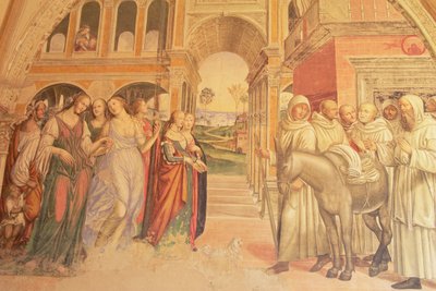 Florent Sends Loose Women to the Monastery, from the Life of St. Benedict by L. and Sodoma, G. Signorelli